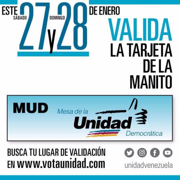 Publicidad de la MUD.