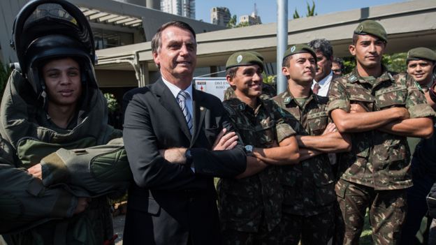 Bolsonaro y militares