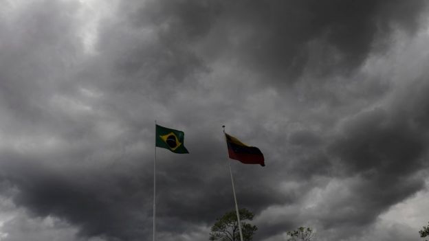 Banderas de Brasil y Venezuela