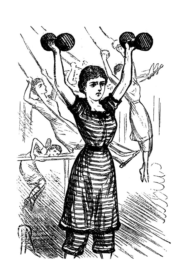 Mulher levantando pesos