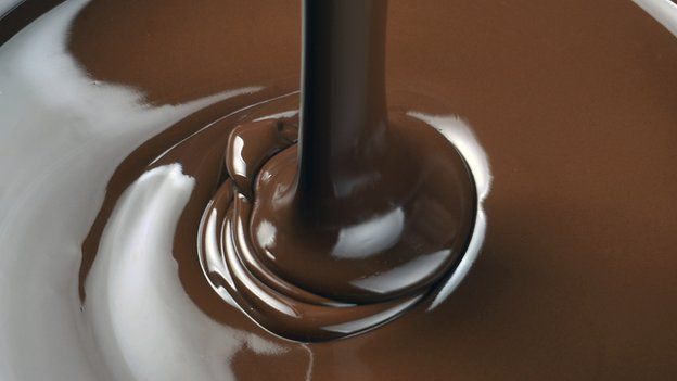 liquid chocolate being poured