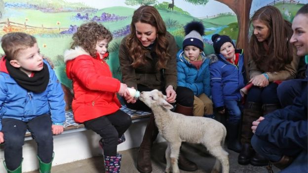 Duchess of Cambridge on visit to farm