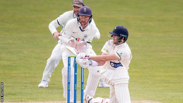 Glamorgan's Billy Root ended day three at Headingley unbeaten on 77