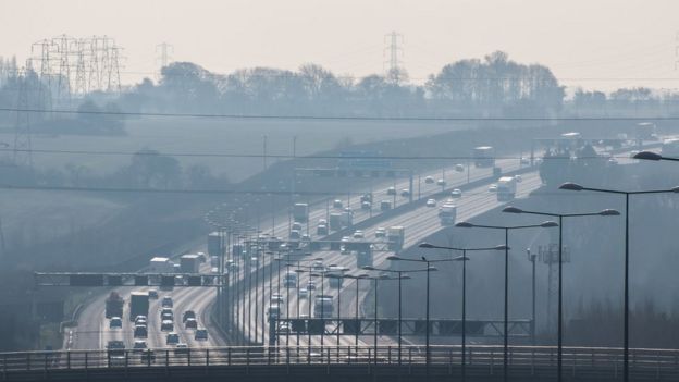 File picture of UK motorway traffic