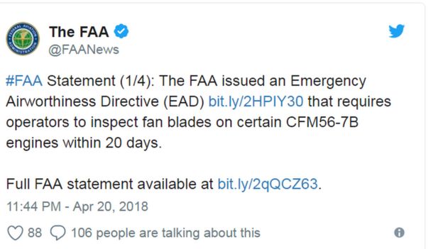 حادث طائرة ساوث ويست