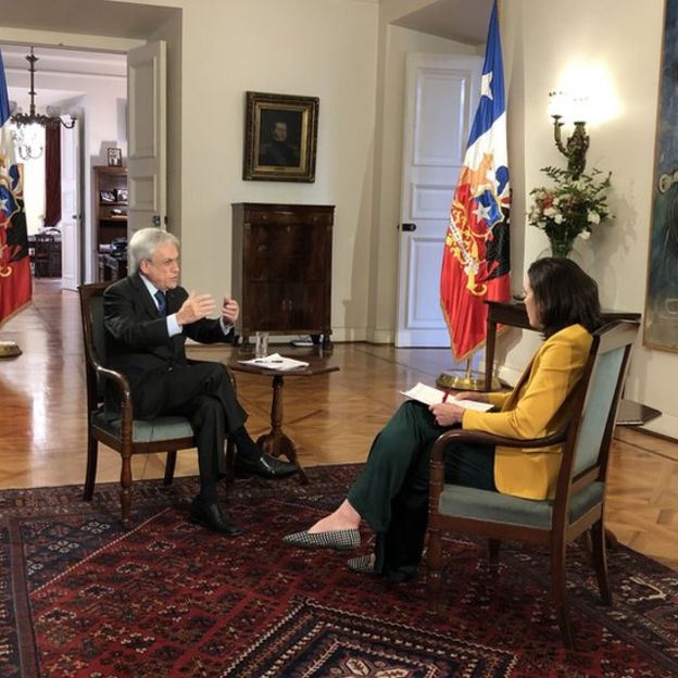 Piñera em entrevista à BBC