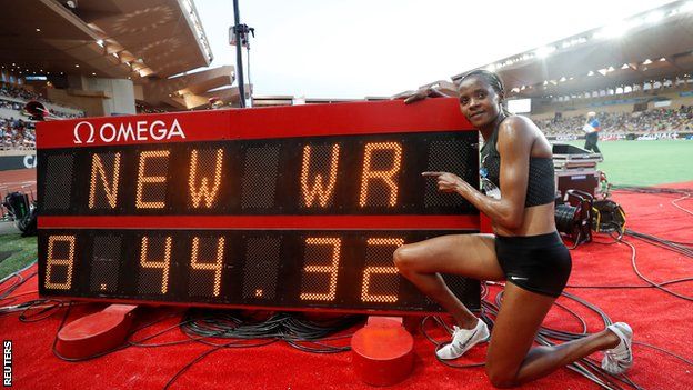 Beatrice Chepkoech sets 3 000m steeplechase world record in Monaco