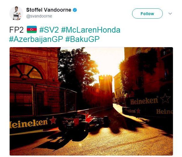 Stoffel Vandoorne on Twitter