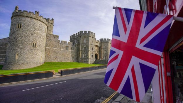 Union Jack flag outside Windsor Castle