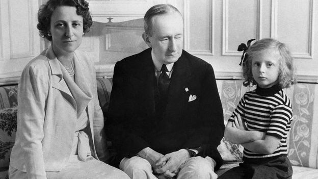Marconi con su familia
