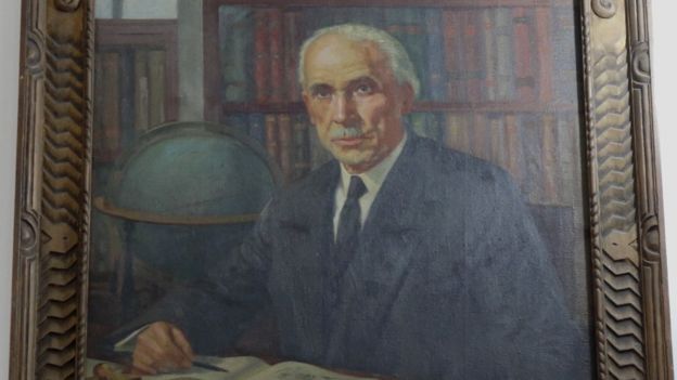 Retrato de Jorge Álvarez Lleras, exhibido en el Observatorio Nacional.