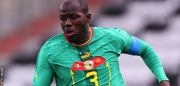 Kalidou Koulibaly in action for Senegal