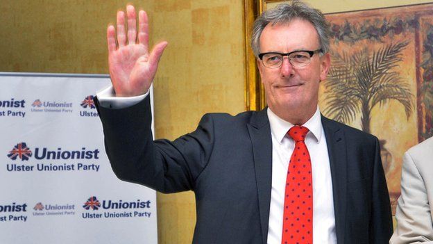 UUP leader Mike Nesbitt at the meeting of the party's ruling body
