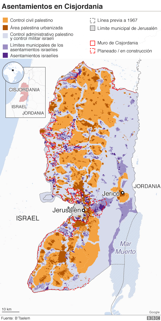 Asentamientos judíos en Cisjordania.
