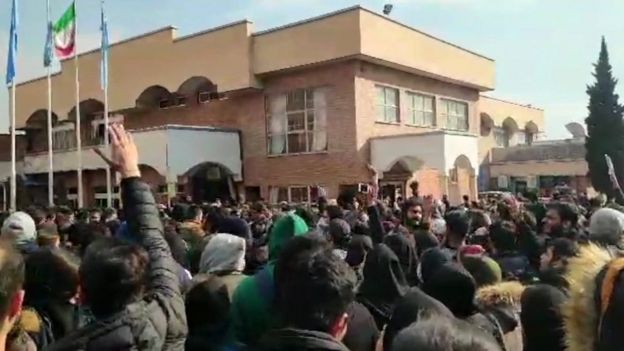 Tehranda Shahid Beheshti universitetində etiraz