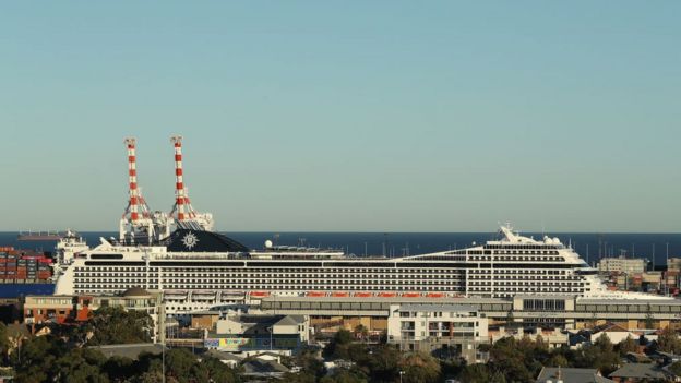 El crucero en Fremantle, Australia Occidental.