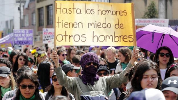 Protesta en Colombia.