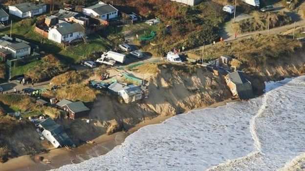 Hemsby Cliff-top Homes Start To Collapse - BBC News