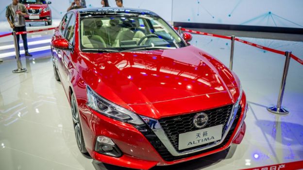 Nissan Altima car on display in Guangzhou, China