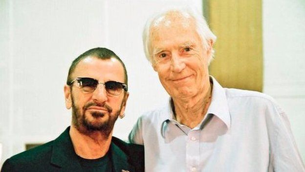 Ringo Starr and George Martin