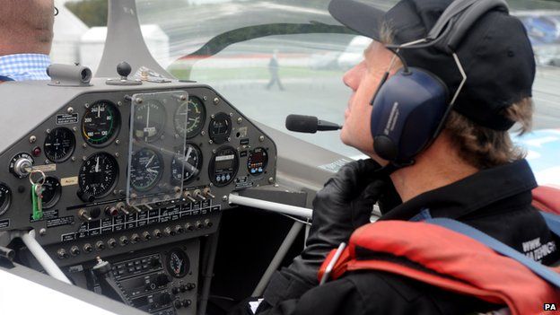 Andy Hill pictured in plane