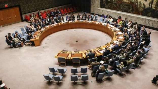 El Consejo de Seguridad de ONU en sesión