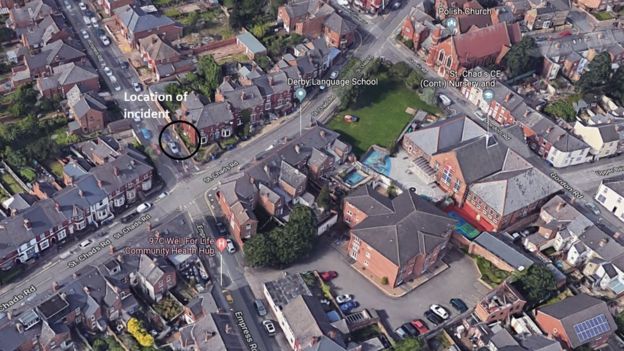 Map of where the incident happened