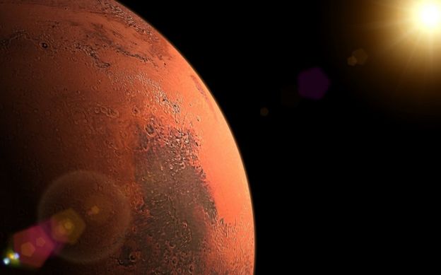 Mars'tan güneşin doğuşu