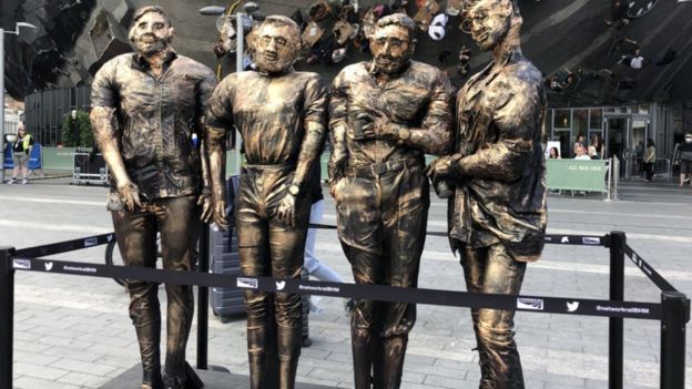 Birmingham's 'four Lads In Jeans' Get Statues Outside City Bar - Bbc News