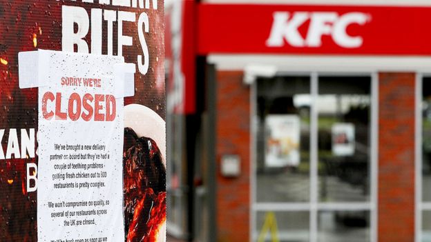 KFC shortages to continue all week - BBC News