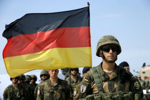 Представители германской армии на учениях