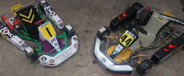 Lewis Hamilton's old karts