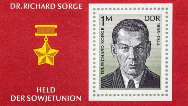 Una estampilla soviética del doctor Richard Sorge