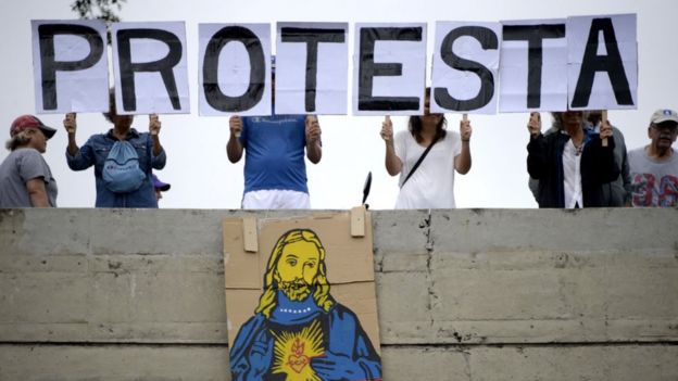Las protestas en Caracas