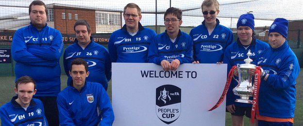 AFC Dunstable have the honour of getting their hands on the FA Cup in Luton