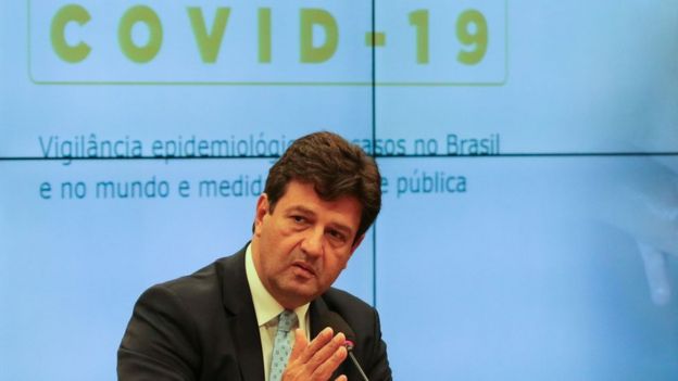 Ministro Mandetta em coletiva de imprensa