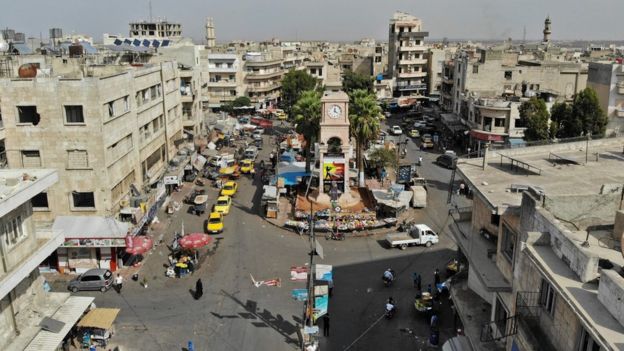 General view of rebel-held northern city of Idlib, Syria (30 September 2018)
