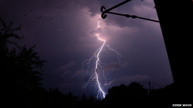 Lightning in Whiteparish, Wiltshire