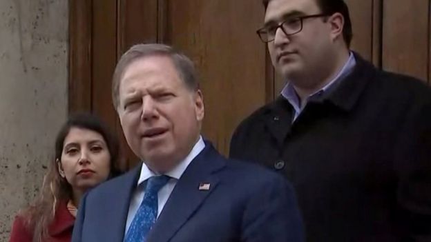 El fiscal Geoffrey Berman en una rueda de prensa en Nueva York