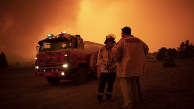 Firefighters in Bredbo North near Canberra