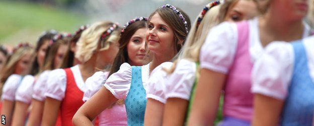 Women in traditional Austrian dress