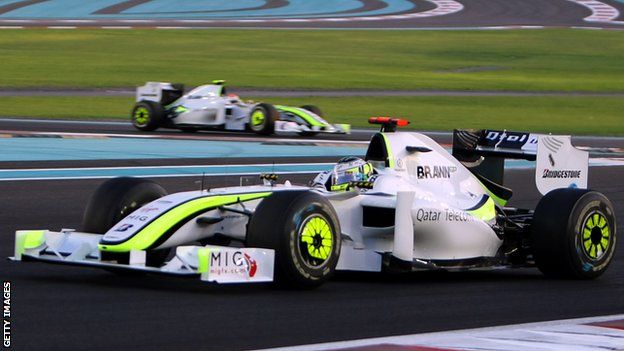 Jenson Button and Rubens Barrichello when driving for Brawn in 2009