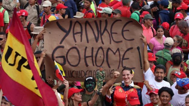 Maduro apela al discurso antiimperialista para movilizar a sus seguidores.
