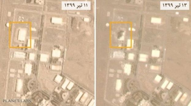 New satellite images one day later and one day before the Natanz facility accident