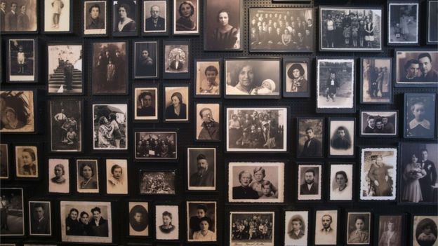 Fotos de personas que estuvieron presas en Auschwitz.