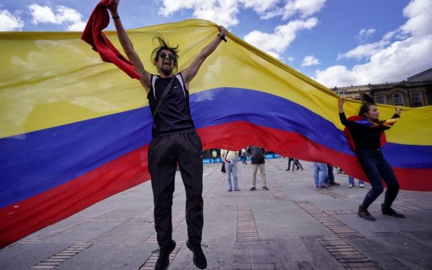 Manifestación en Colombia.