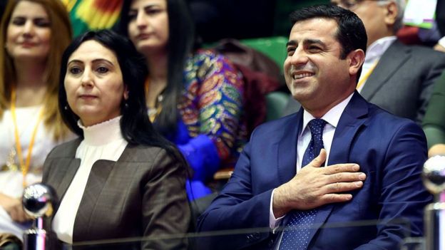HDP'nin eski eş başkanları Figen Yüksekdağ ve Selahattin Demirtaş, çok sayıda HDP üyesiyle birlikte cezaevinde bulunuyor