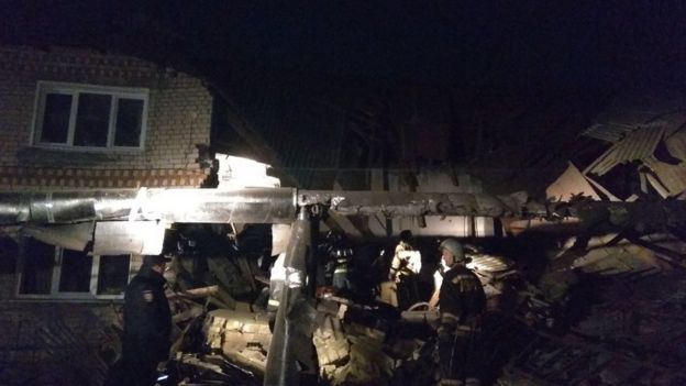 Фото обрушения дома в Нижегородской области