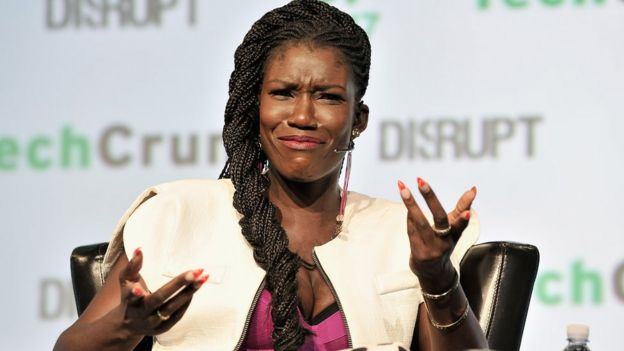 Uber Chief Brand Officer Bozoma Saint John speaks onstage during TechCrunch Disrupt SF 2017 at Pier 48 on September 20, 2017 in San Francisco