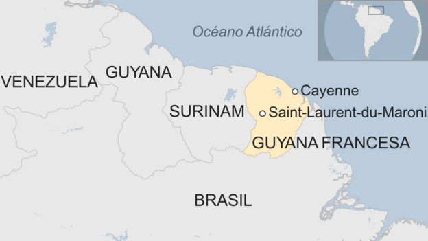 Mapa Guyana Francesa